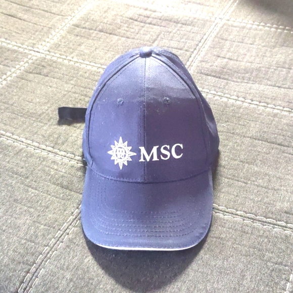 🎈5/$25 NWOT MSC Cruise Line Navy Blue Adjustable Ball Cap. - Picture 1 of 7